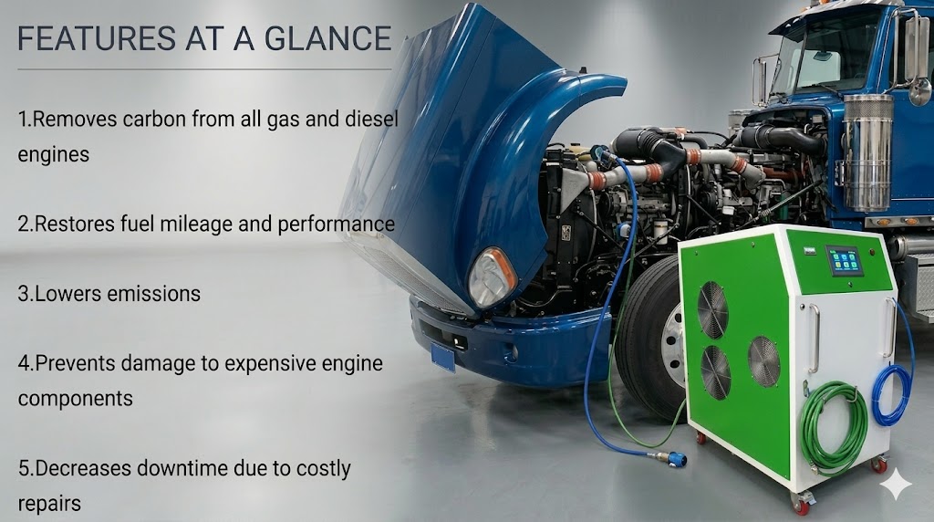 hho carbon cleaning machine for truck