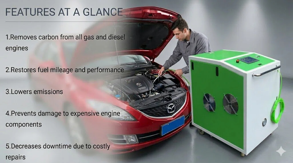 hho carbon cleaning machine forcar