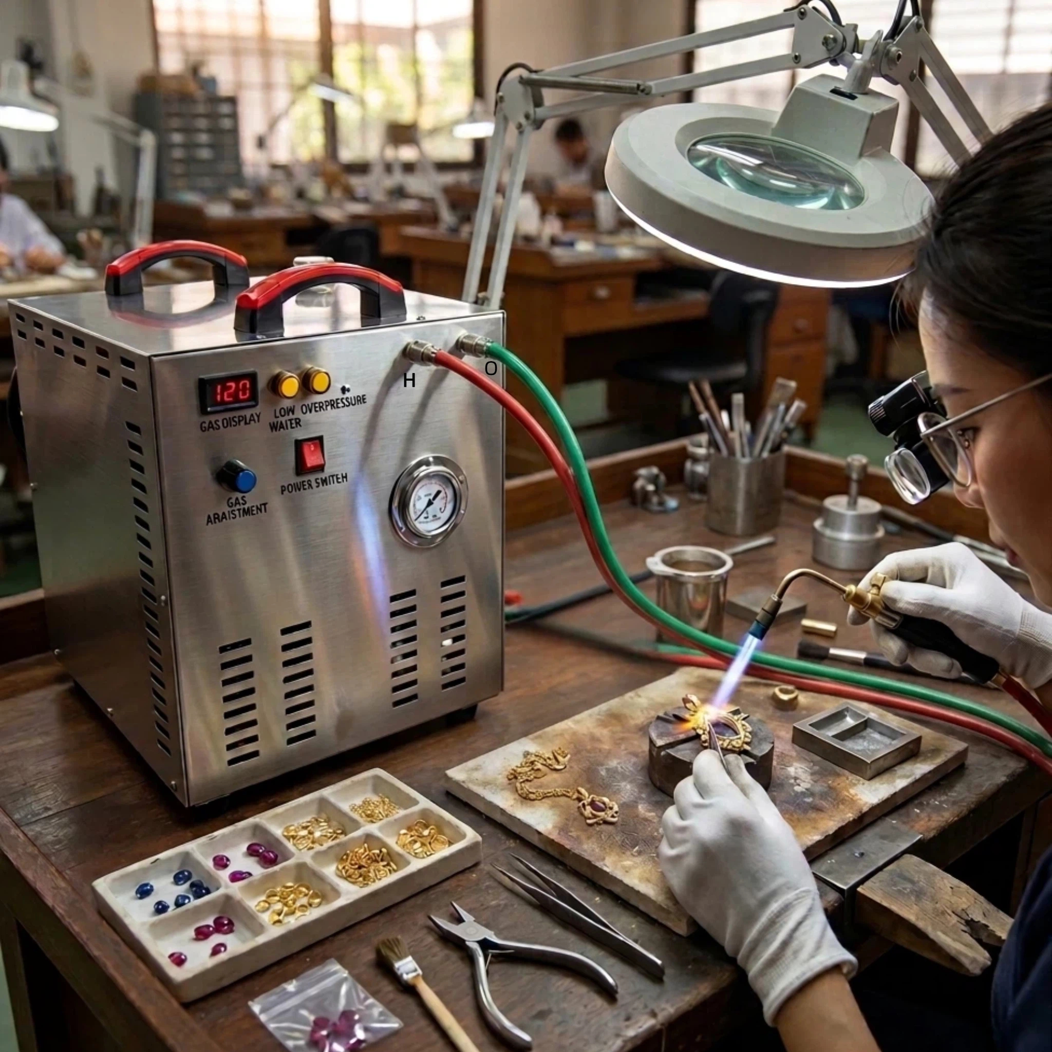 hho hydrogen oxygen generator for professional jewelry welding.